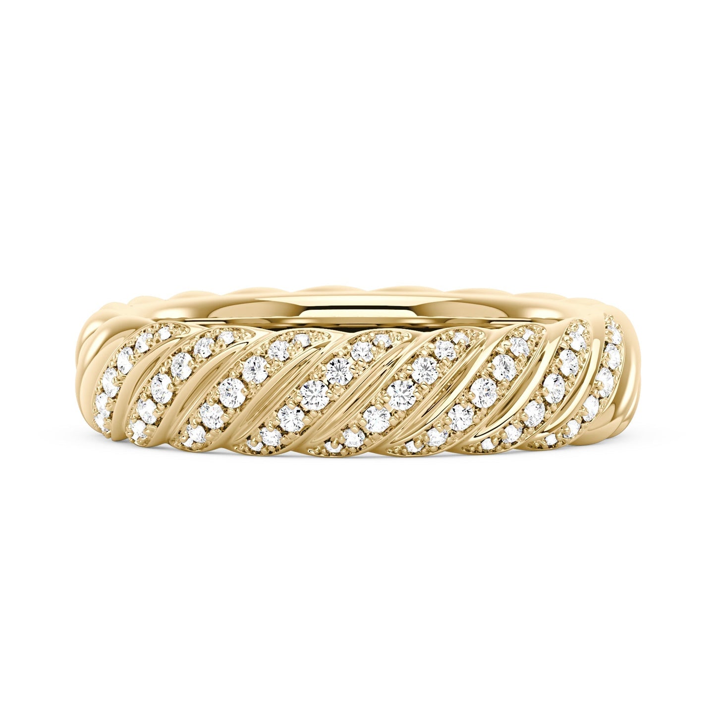 Art Deco Scattered Moissanite Eternity Ring