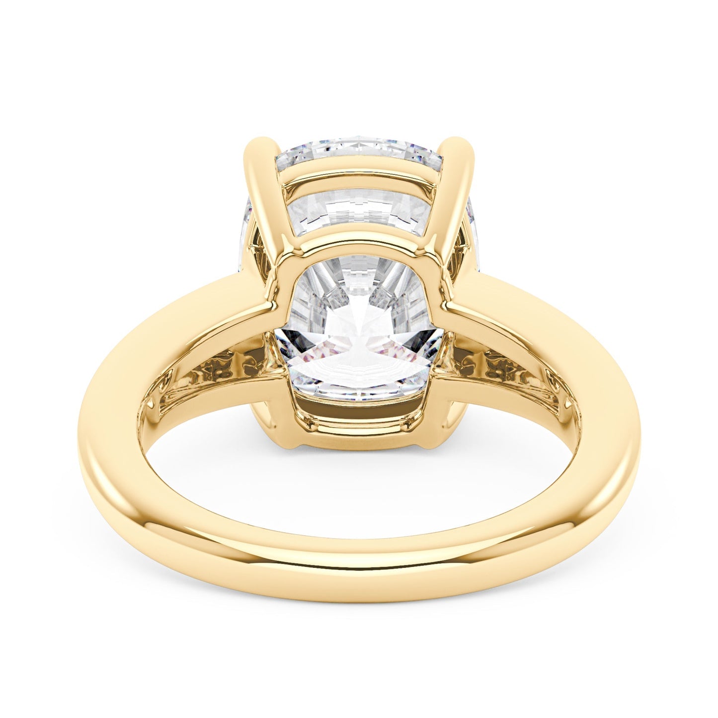 4 Carat Elongated Cushion Cut Moissanite Solitaire Engagement Ring