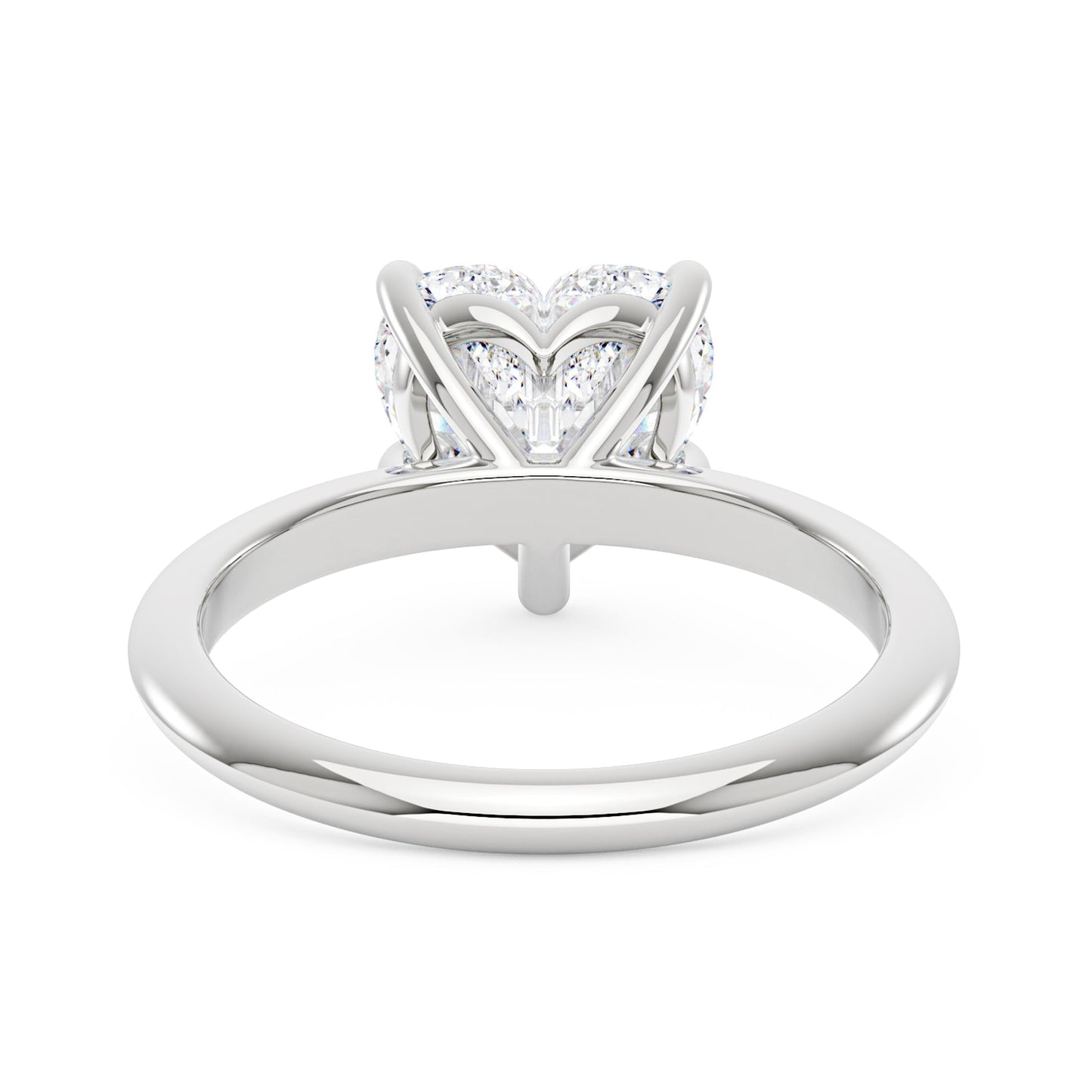 Heart Shaped Moissanite Solitaire Ring