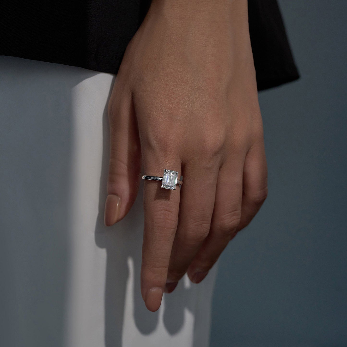 Emerald Cut Solitaire Ring