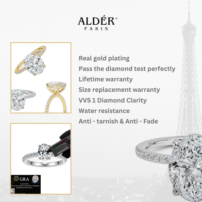 18K Gold Jasmine Ring + Wedding Band Ring