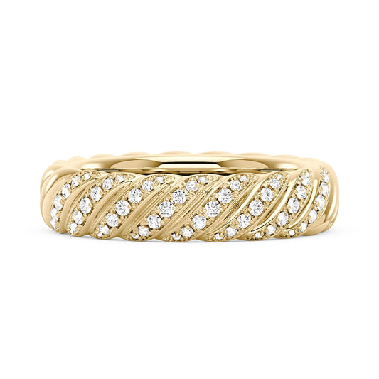 Art Deco Scattered Moissanite Eternity Ring