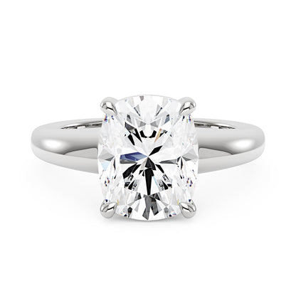 4 Carat Elongated Cushion Cut Moissanite Solitaire Engagement Ring