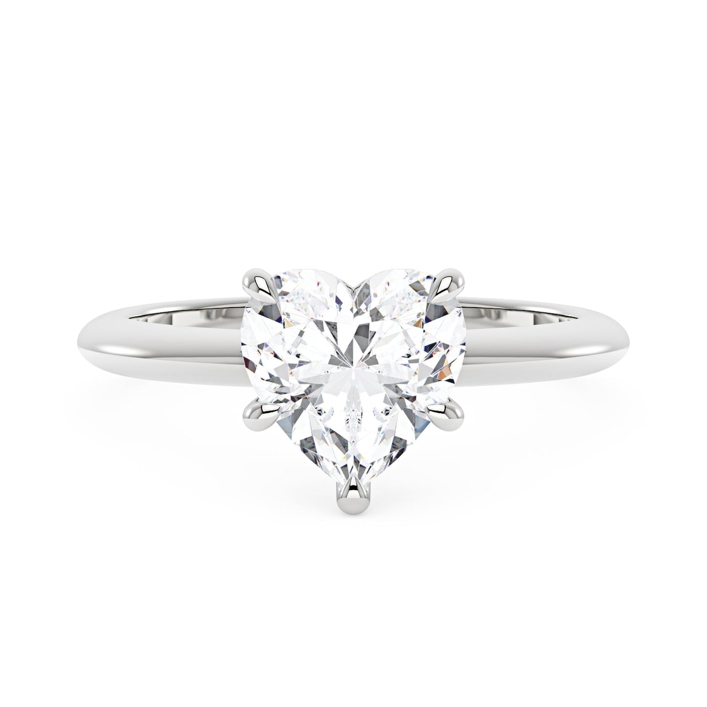 Heart Shaped Moissanite Solitaire Ring