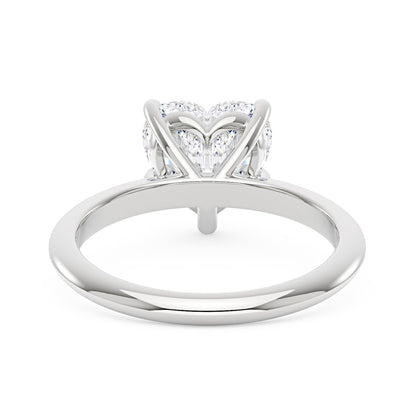 Heart Shaped Moissanite Solitaire Ring