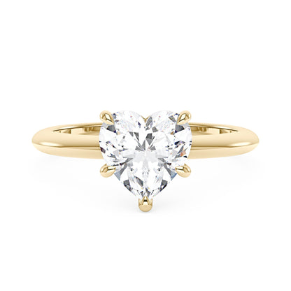 Heart Shaped Moissanite Solitaire Ring