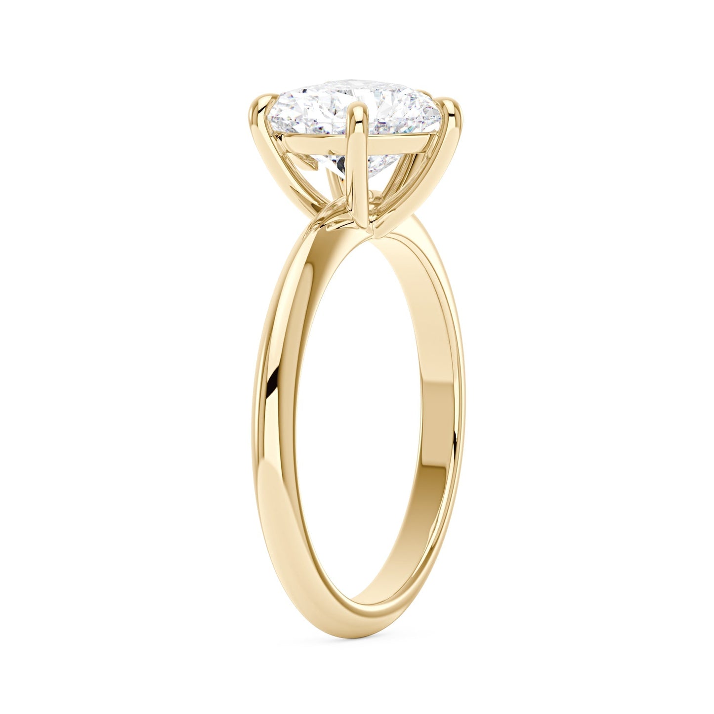 Heart Shaped Moissanite Solitaire Ring