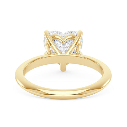 Heart Shaped Moissanite Solitaire Ring