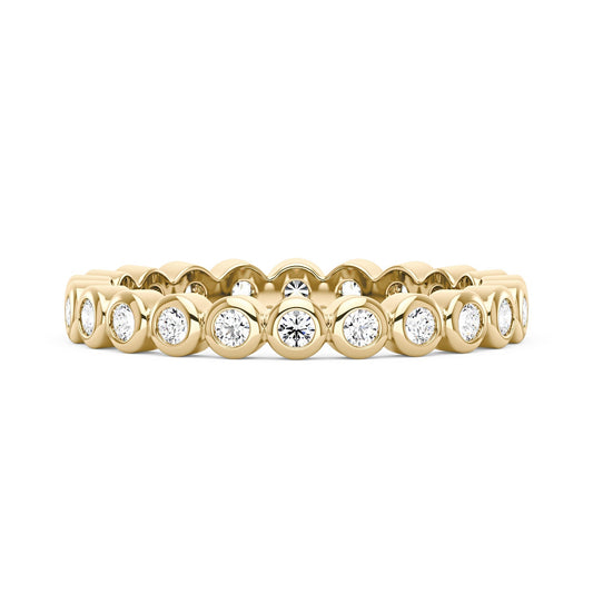 Round Moissanite Bezel Eternity Band